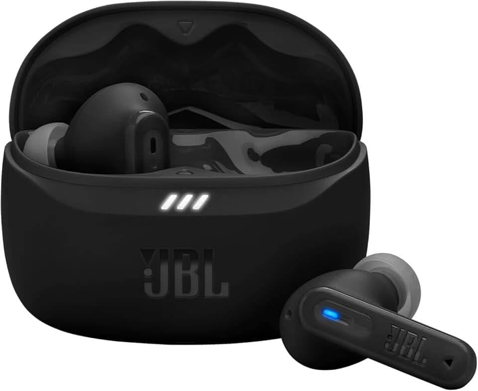 JBL Tune Beam 2, Kabellose Bluetooth-In-Ear-Kopfhörer mit Noise-Cancelling, 48 h Wiedergabezeit, IP54 wasser - und staubgeschützt, Multipoint-Verbindung, ergonomisches Design, Schwarz