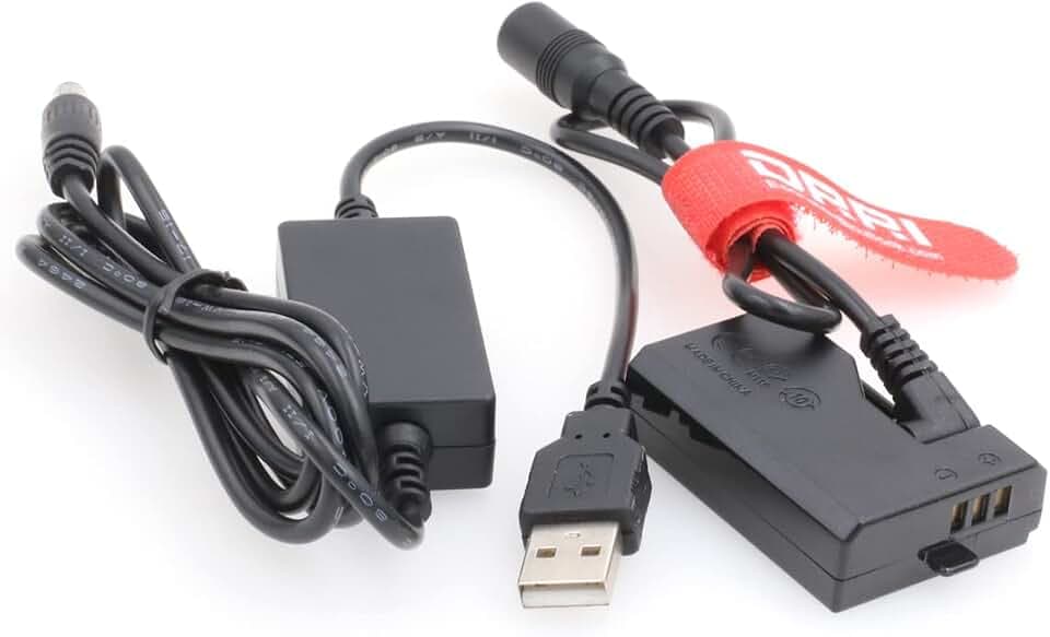 DR-E10 LP-E10 Dummy Akku + DC Power Bank USB-Kabel für EOS 1200D 1300D 1500D 2000D (E10-USB)