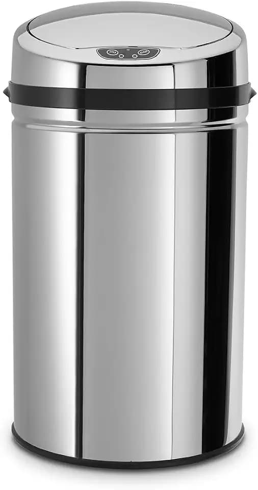 Echtwerk Abfalleimer, Mülleimer mit Sensor, elektrischer Müllbehälter, Infrarot Bewegungssensor, Korpus aus Edelstahl, Fassungsvermögen 30 Liter, INOX
