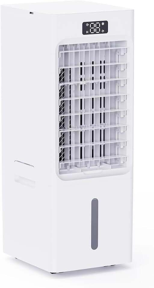 Windowless Portable Air Conditioners, 6L Swamp Cooler, 3-IN-1 Evaporative Air Cooler with 4 Ice Packs, 4 Modes & 3 Speeds, Auto Oscillating, 12H Timer, Remote, Quiet Cooling Fan for Home