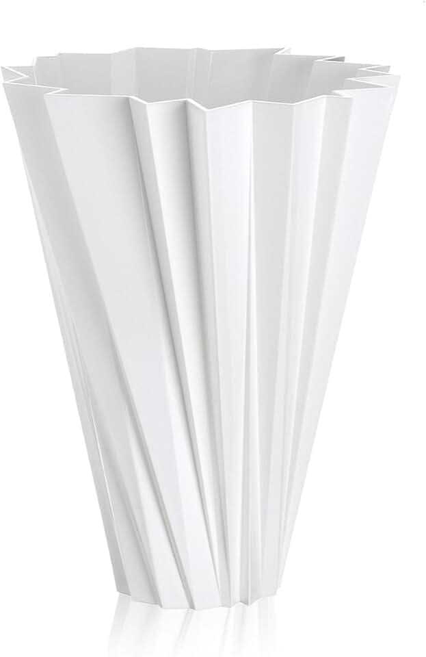 Kartell 1229E5 Vase Shanghai, weiß glänzend