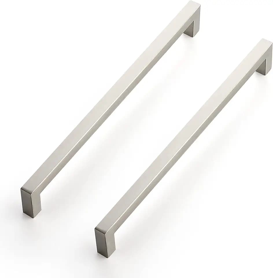 Ravinte Brushed Nickel Square Cabinet Handles & Pulls 10 Inch 3 Pack