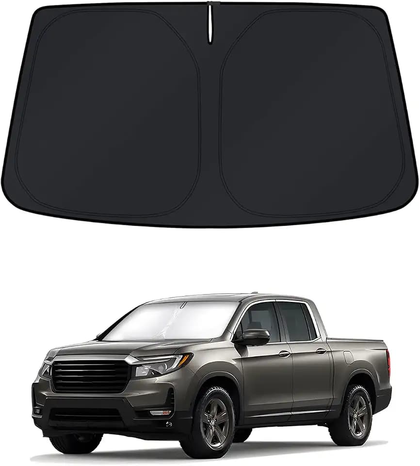 KUST Windshield Sun Shade for Honda Ridgeline Accessories 2017-2025 2026 Window Shade Sun Visor Cover Foldable Blocks UV Rays Keep Your Car Cooler