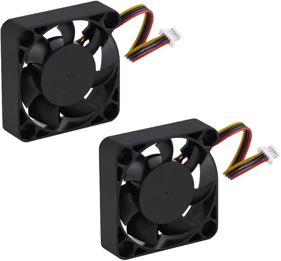 GeeekPi 2-Pack PWM Cooling Fans for Raspberry Pi - 40x40x10mm Speed Adjustment Fans