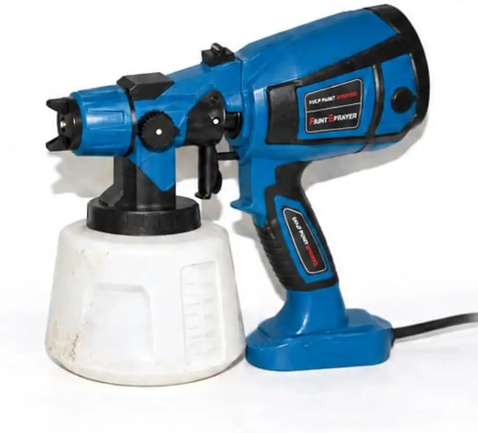 Paint Grids 1000W Paint Sprayer - HVLP Electric Spray Paint with 1400ml Large Container, 4 Copper Nozzles & 3 Patterns, High Power Power Painter for House Painting, Cabinets, Fence, Furniture (Blue)