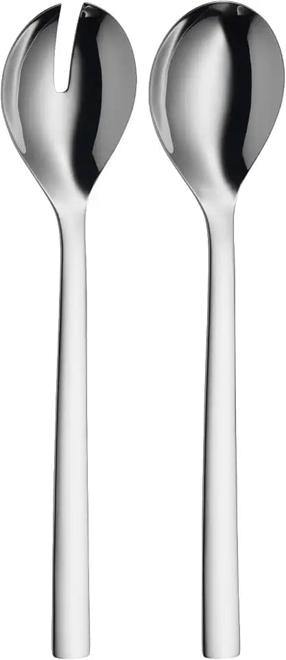 WMF Nuova Salatbesteck 30 cm, groß, Salatgabel und Servierlöffel, Cromargan Edelstahl poliert, spülmaschinengeeignet