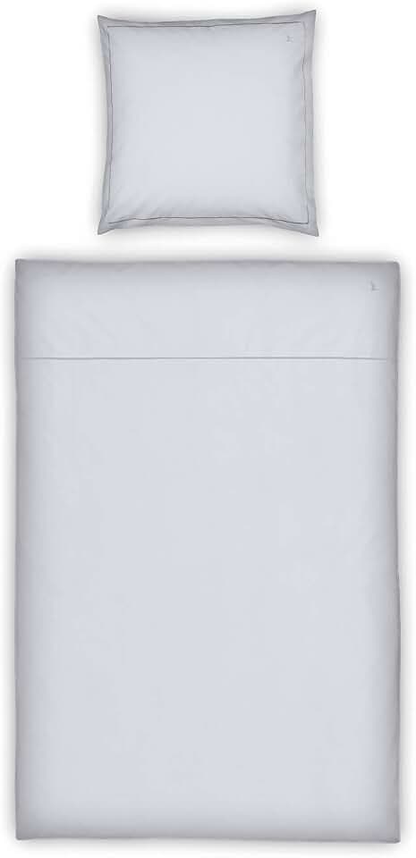 Möve Luxury Bettwäsche-Set 135 x 200 cm + 80 x 80 cm aus 100% Baumwoll-Satin, Moon Light