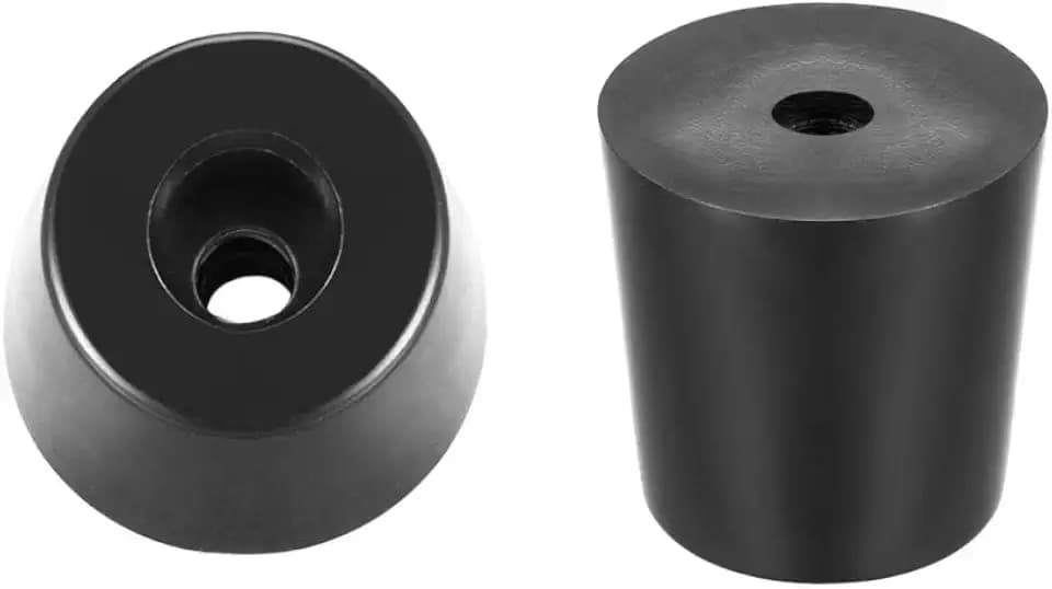 uxcell Rubber Feet Buffers Pads D33x27xH33mm Black 12pcs