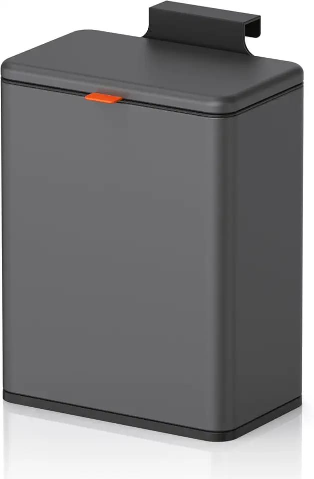 Mbillion 2.1 Gal Brushed Black Hanging Stainless Steel Compost Bin