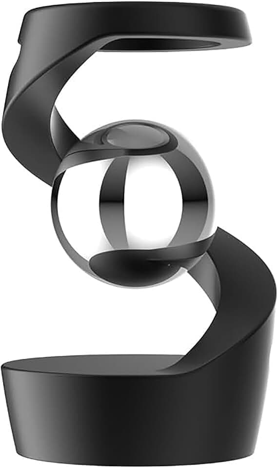 Kinetisches Schreibtischspielzeug,das der Schwerkraft trotzt,hängendes Gyroskop auf dem Schreibtisch,Schreibtischspielzeug mit optischer Täuschung,kinetisches Schreibtischspielzeug,metallische Form (
