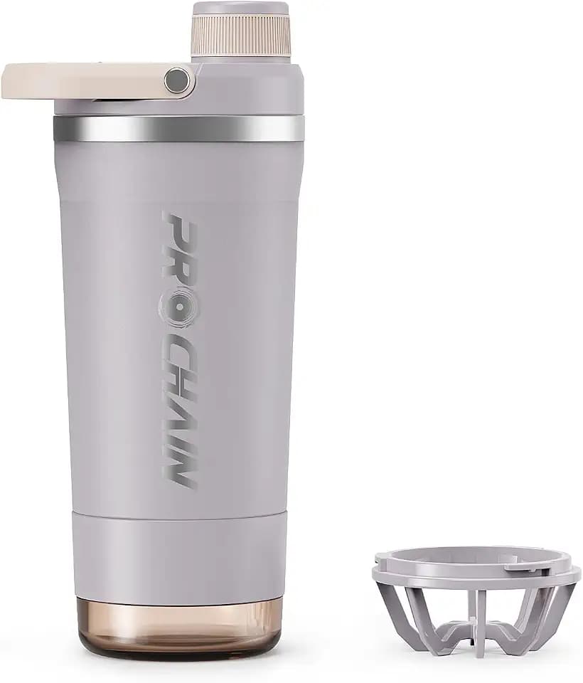 PROCHAIN Insulated Stainless Steel Protein Shaker Bottle, 20oz Metal Mixer