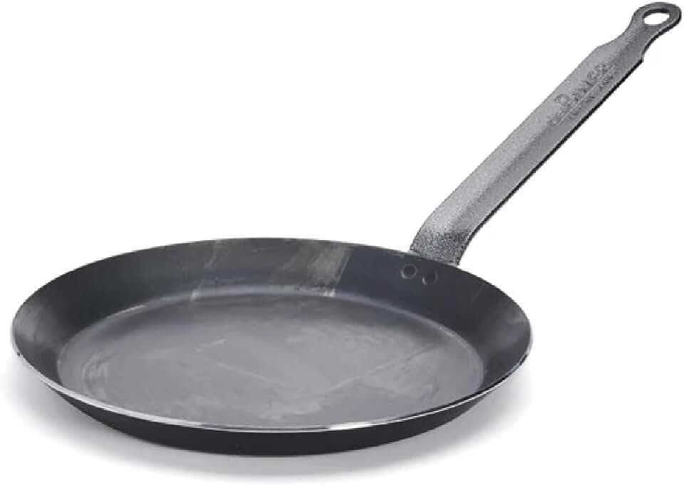 De Buyer 5303.20 Crepe-Pfanne, Aus Blaustahl 2 Mm Stark 20Cm, Schwarz