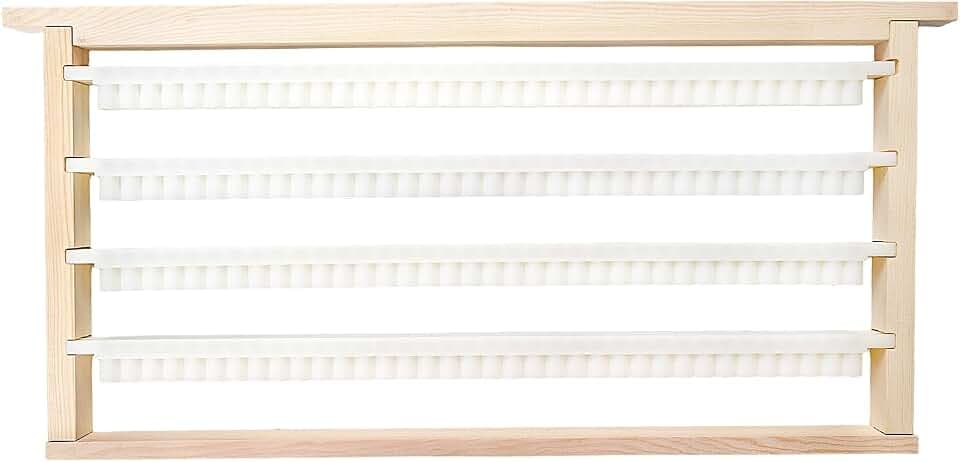 Beekeeping Queen Cell Cup Holder Frame Bar Set Double Row Royal Jelly Storage Strips for Beekeeping