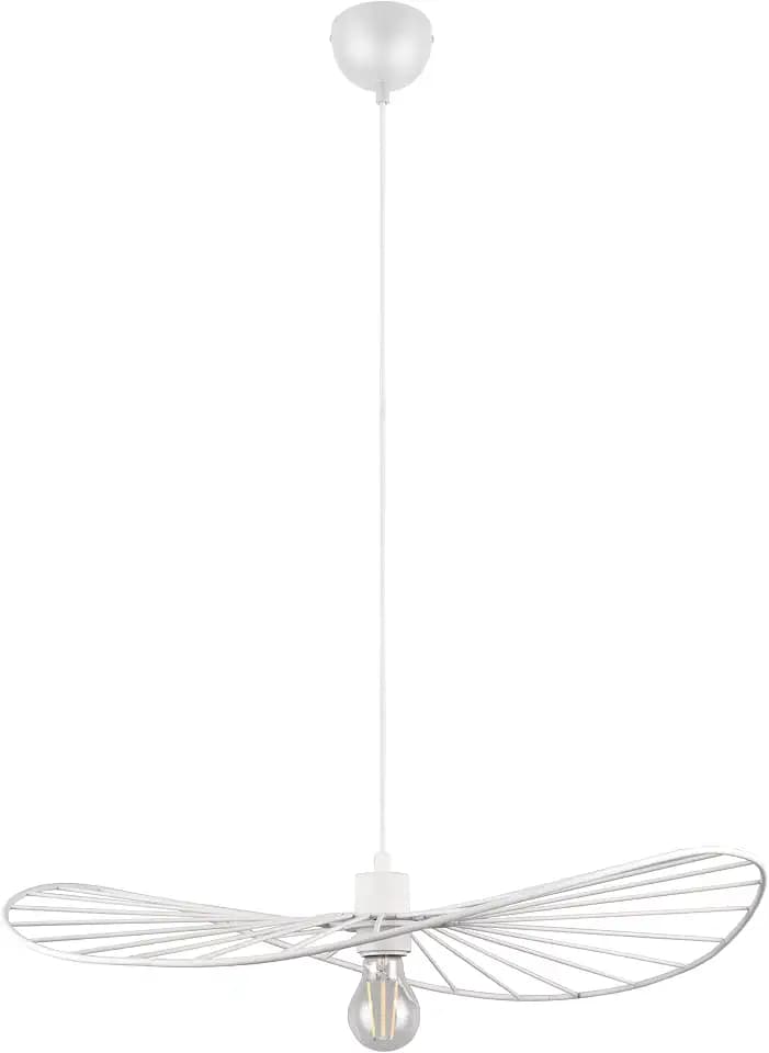 Reality Leuchten Pendelleuchte Chapeau R31451031, Metall Weiß matt, exkl. 1x E27