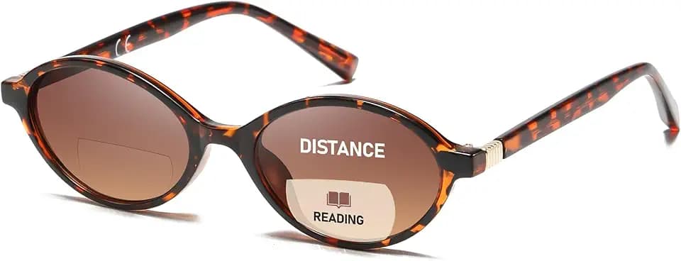 Oval Bifocal Reading Sunglasses Glasses for Women UV Protection Sun Readers Retro Fashion Frame Vintage Eyewear PT2009