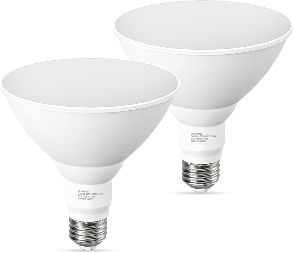 GvvooHome Outdoor Flood Light Bulbs, 100W Equivalent, 5000K Daylight White