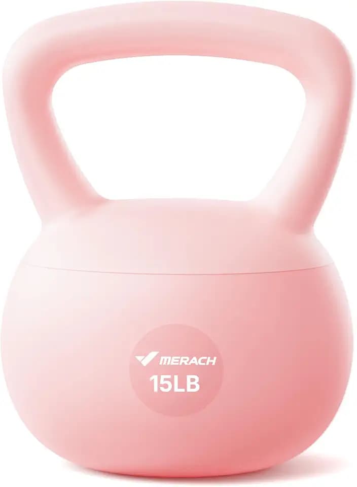 MERACH Soft Kettlebells 15/25 LB Shock-Absorbing Cushioned Base Anti-Slip