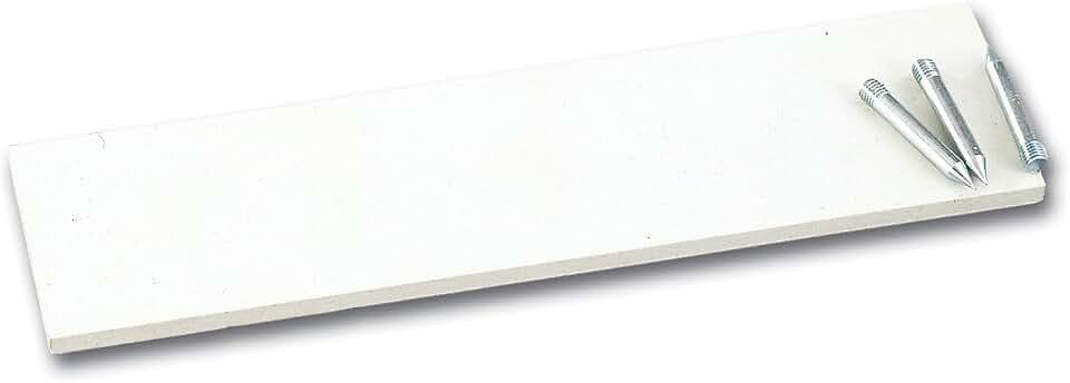 Champion Sports Official Size Pitcher's Plate with Metal Spikes, White, 24" x 6" x 1" (80)