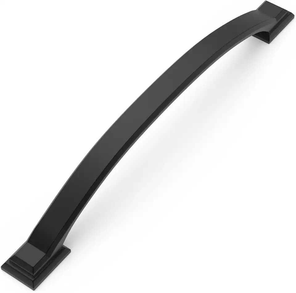 10 Pack 7-1/2 Inch Cabinet Pulls Matte Black Kitchen Cabinet Handles Zinc Alloy Drawer Pulls Solid Cabinet Hardware