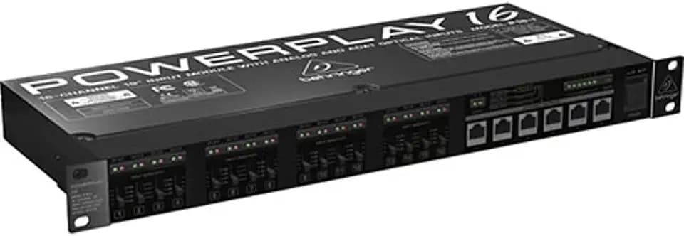 Behringer POWERPLAY P16-I 16-Kanal-19-Zoll-Eingangsmodul mit analogen und optischen ADAT*-Eingängen