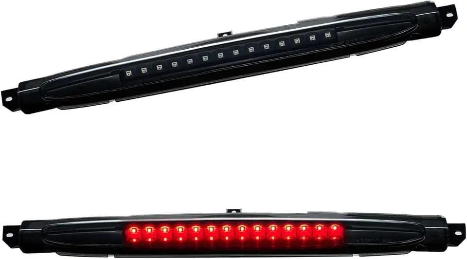 Third 3rd Brake Light LED for 2002-2009 Chevy Trailblazer GMC Envoy, High Mount Rear Brake Lights Assembly for 04-07 Buick Rainier, Waterproof Center Cab Lamp Stop Light (Black)