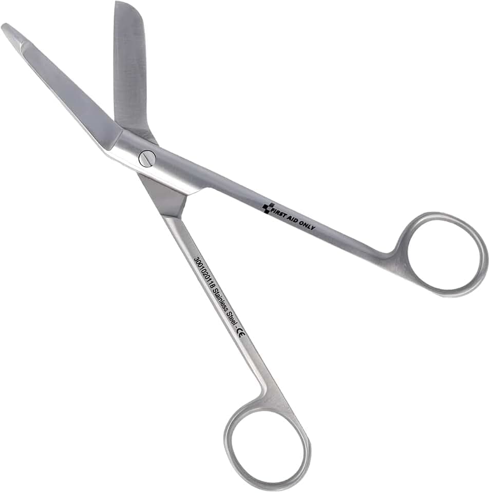 First Aid Only Listerschere 18cm | Verbandschere aus Edelstahl | Medizinprodukt mit CE-Kennzeichnung | Robust, langlebig, leicht zu reinigen | Für Klinik, Praxis & Erste-Hilfe | P-96029 00