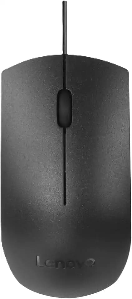 Lenovo USB-C Wired Mouse, Full Size, Ambidextrous Design, Black, Ergonomic Shape, Precision Sensor, Plug-and-Play for Right and Left-Handed Users, Durable Performance Gaming PC