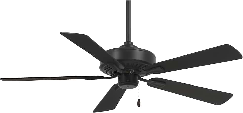 MINKA-AIRE F556-CL Contractor Plus 52" 5-Blade Ceiling Fan in Coal Finish with Coal Blades