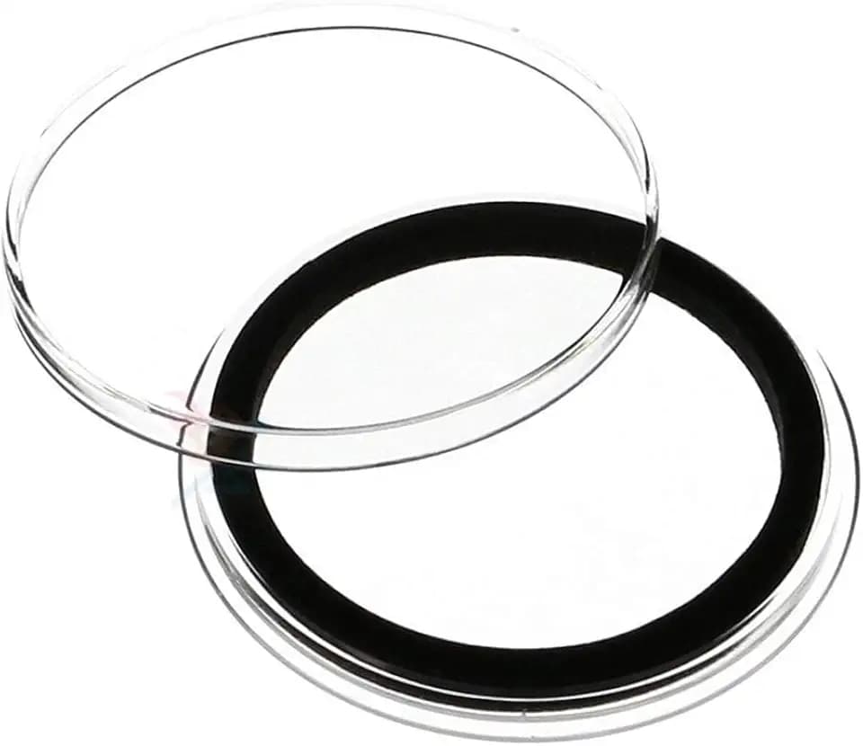 (20) Air-tite 40mm Black Ring Coin Holder Capsules for American Silver Eagles & 1oz China Silver Panda Sterling