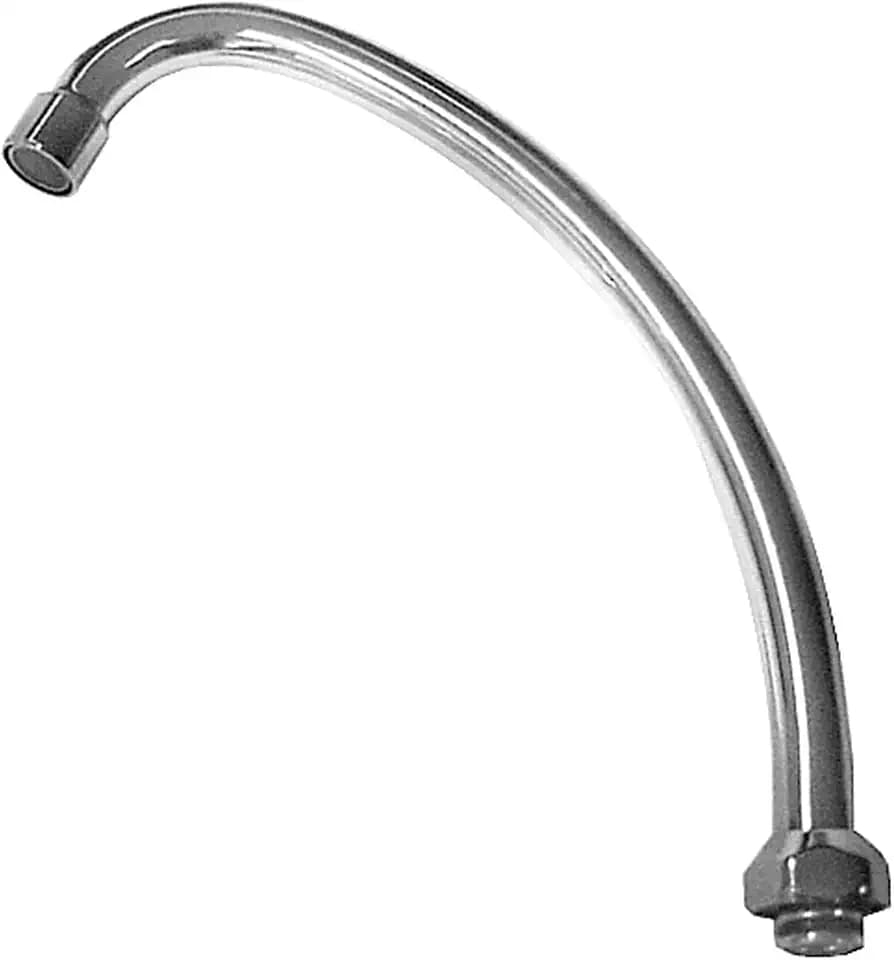 Schwanenhalsauslauf für Wasserhahn | Schwenkbarer Auslauf aus verchromtem Messing (Durchmesser 18 mm) | 1/2 AG Verbindung