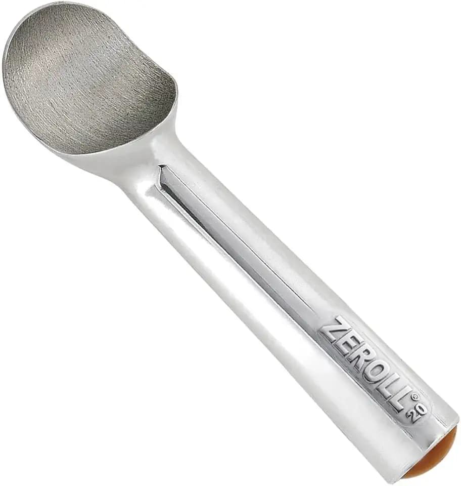 Zeroll 1020 Original Eiscreme, einzigartig, mit Flüssigkeit gefüllt, wärmeleitender Griff, einfaches, einteiliges Aluminium-Design, einfaches Herauslösen, 40 Schaufeln pro 57 ml, Silber