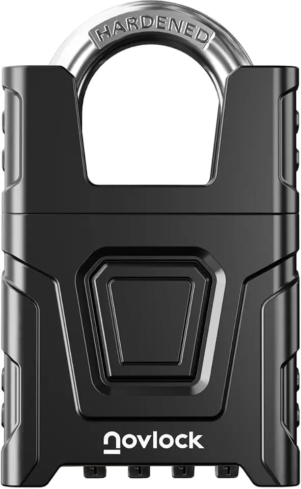 Heavy Duty Outdoor Combination Lock, Padlock with Shrouded Shackle
