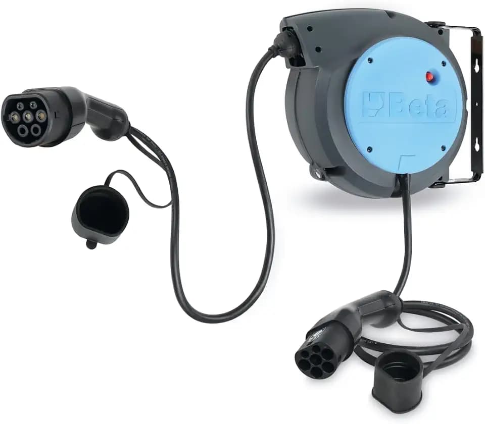 BETA 1845EM/3 - Automatischer Aufroller mit Kabel 3Gx2,5 mm² und Typ-2-Stecker für EV-Ladung in Industrieumgebungen