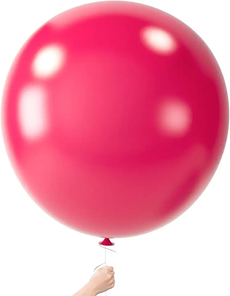 LOVESTOWN 4 PCS Large 36 Inch Hot Pink Balloons, Hot Pink Latex Big
