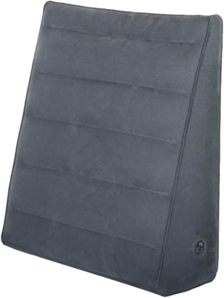 Fenteer Aufblasbares Keilkissen für Reisen, aufblasbares Keilkissen, Beinstützkissen zum Schlafen, Reisen, Auto, Büro, Zuhause,Weicher Flockstoff- 55x18x60cm