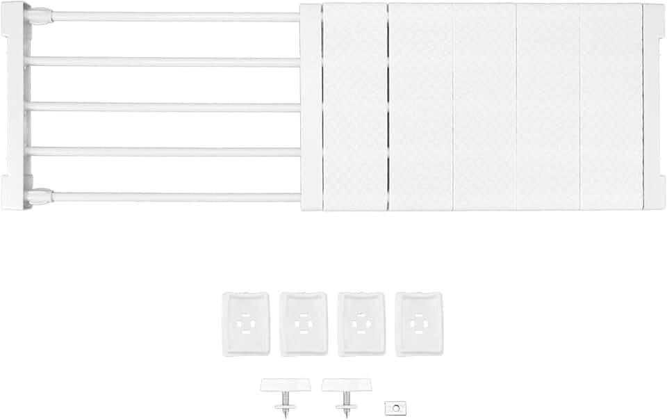 Spannregal, Erweiterbar, Verstellbarer Schrankteiler, 24 cm Breite, Kleiderschrank-Organizer, Lagerregal-Trenner(50‑80cm / 19.7‑31.5in Length)
