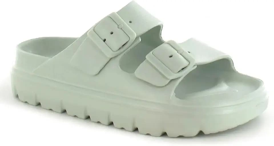 ella Damen-Sandalen mit doppelter Schnalle und Riemen aus EVA-Material und dicker Sohle
