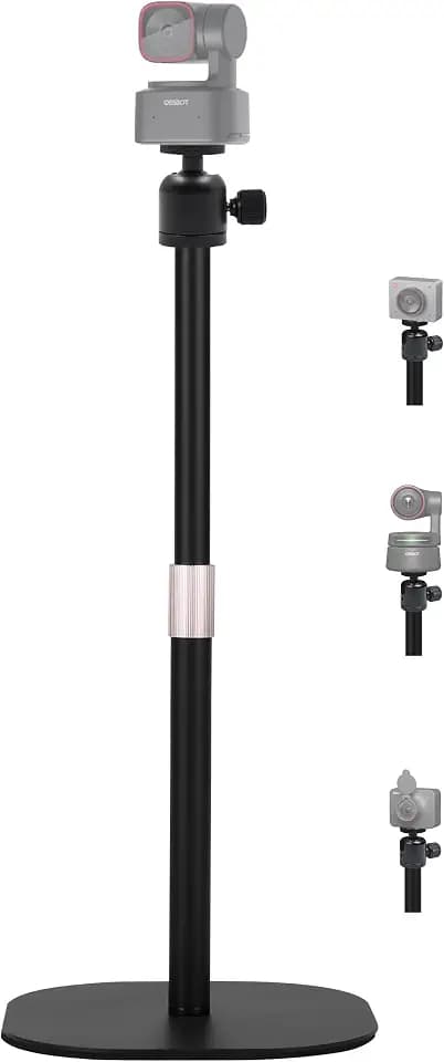 Heavy-Duty Webcam Stand, 18-inch Tabletop Webcam Tripod Holder Compatible with OBSBOT Tiny 3 / Tiny 3 Lite/Tiny 2/ Tiny SE/Meet 2 / Meet SE/Meet/Tail Air/Tail 2 Webcams