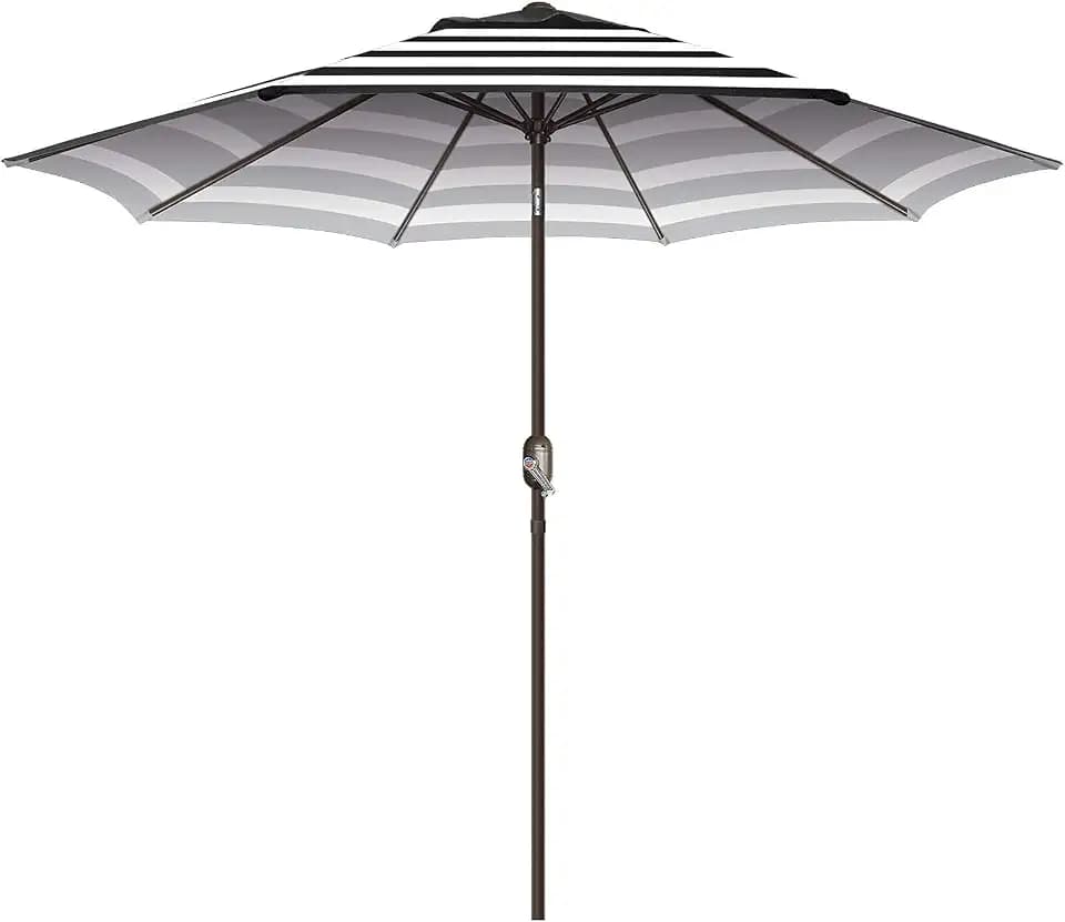 7.5Ft/9Ft Patio Umbrella, UV Protect Pool Umbrella with Heavy Duty Pole,Outdoor Umbrella with Push Botton Tilt & Crank