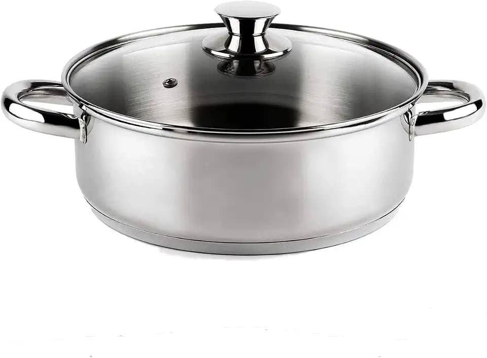 Vier CI22 Kochtopf, Durchmesser 22 cm, Edelstahl 18/10
