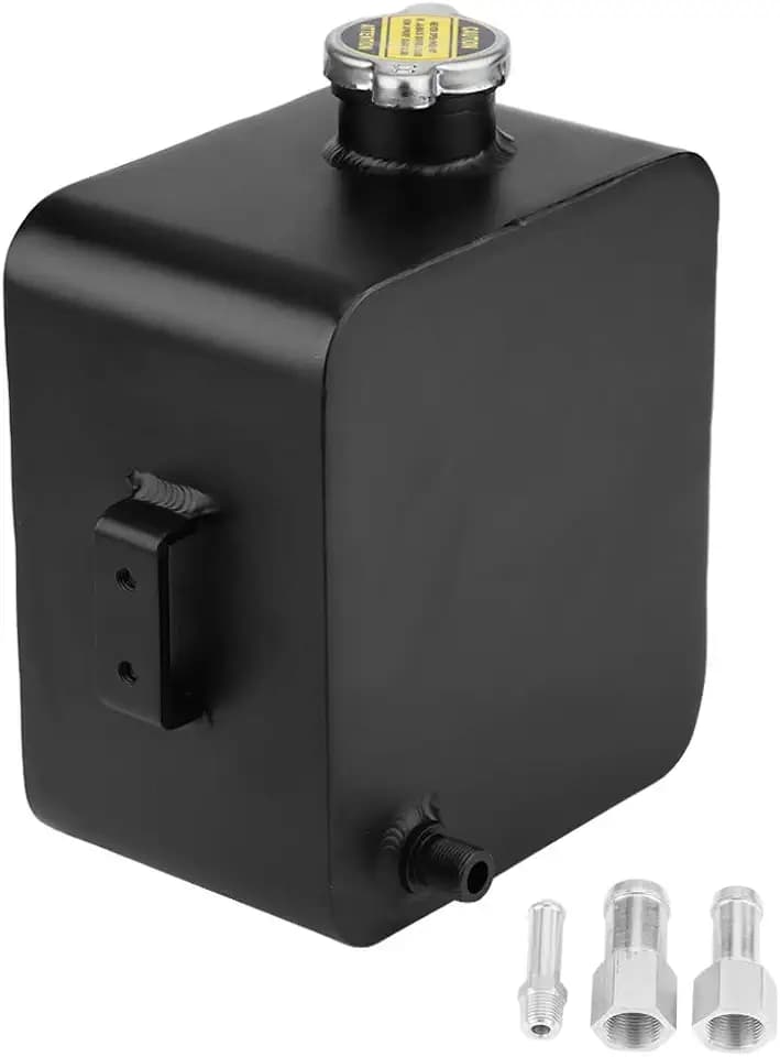 Kühlwasserbehälter -2,5 l Aluminium Kühlmittelausdehnung Überlaufrückgewinnungsbehälter Wassertank mit Deckel Universal