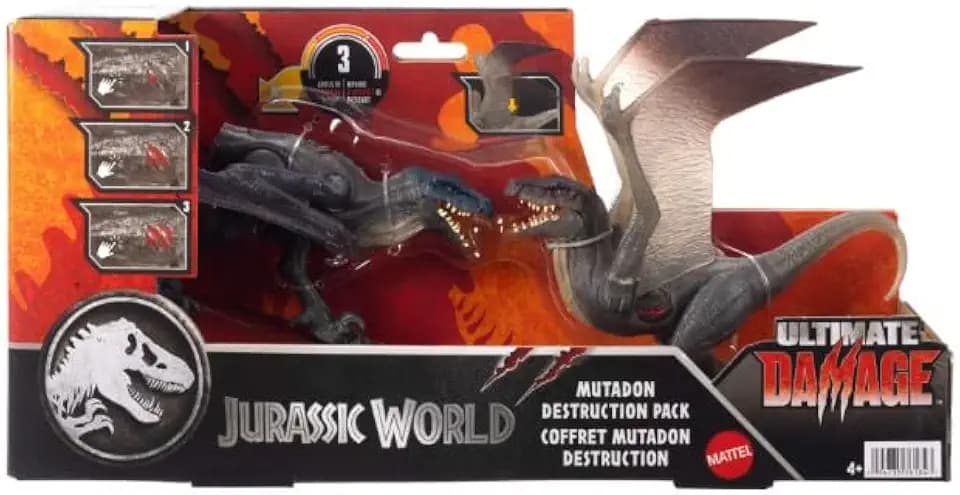 Jurassic World Mutadon Destruction Pack Ultimate Damage Figure Set