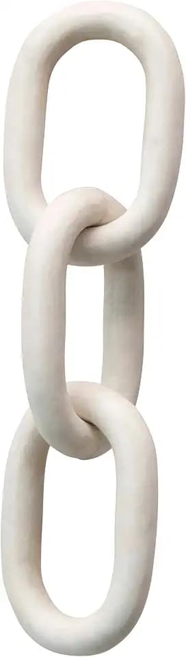 Bloomingville 13" L Decorative Marble Chain Link Figurine