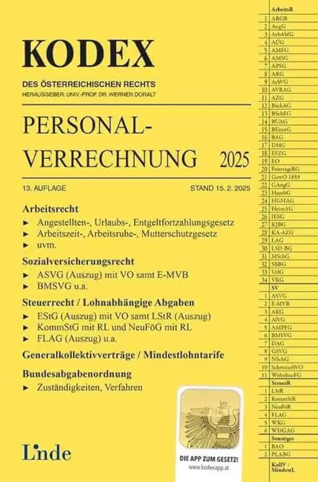 KODEX Personalverrechnung 2025/26 (Kodex des Österreichischen Rechts)