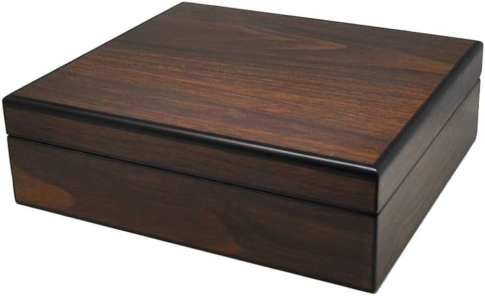 Uhrenbox aus Furnierholz für 8 Uhren braun