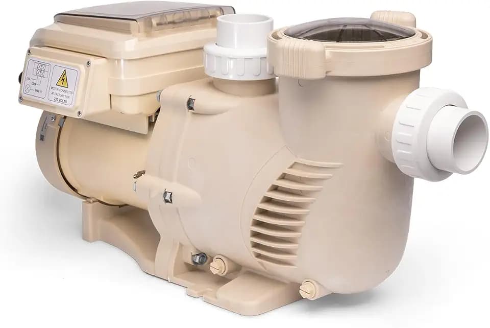 XtremepowerUS SuperFlow Variable Speed High-Flo Pool Pump In-Ground Swimming Pool Energy Efficient 230V, 1-1/2” & 2” Adapter Build-in Timer Control Panel