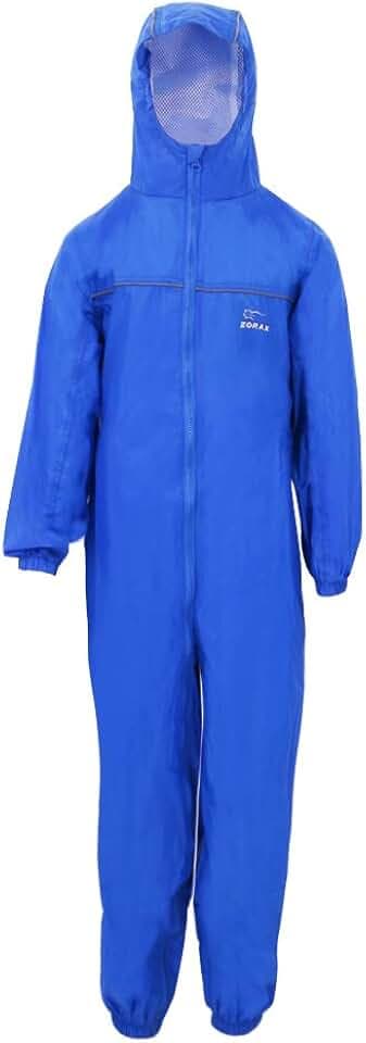 Zorax Regenmantel für Jungen und Mädchen, wasserdicht, winddicht, leicht, für Kinder, All-in-One-Trockenanzug, Puddle, Unisex, Drip Drop Regenmantel