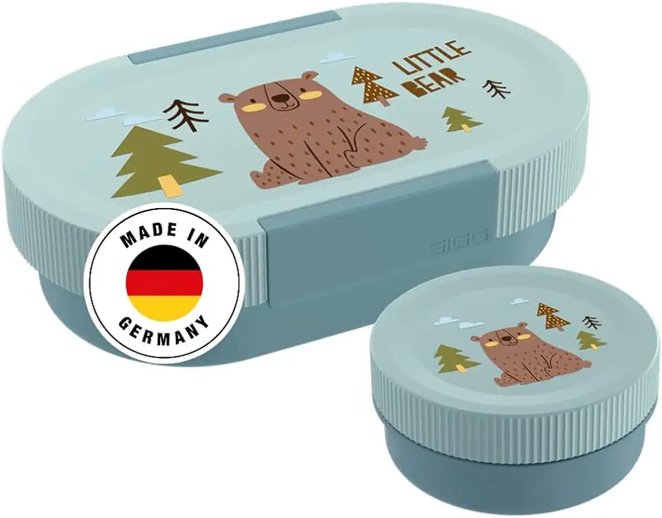 Sigg - Lumo Kinder Lunchbox Set 2 - Brotdose Kinder mit Fächern - Mikrowellen- & Spülmaschinengeeignet - BPA-frei - Leicht - Für Schule, Kita & Freizeit - 800ML