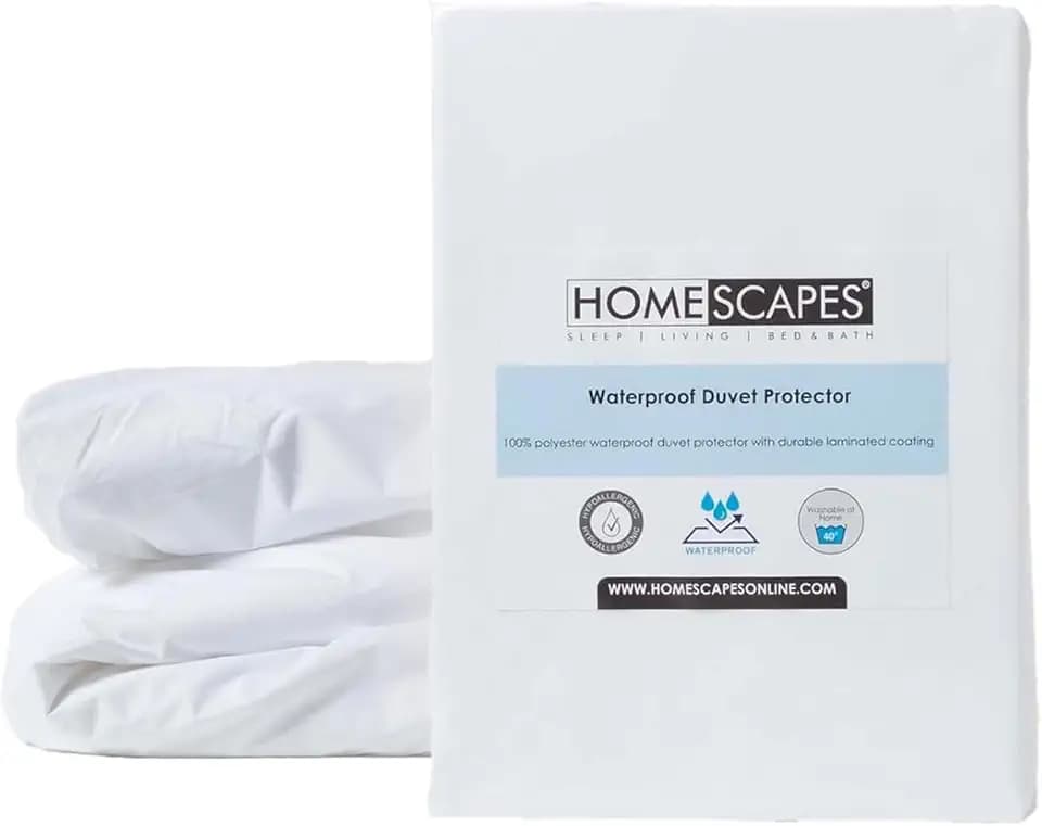 HOMESCAPES Wasserdichter Bettbezug 240x220 cm, Bettdeckenschoner wasserdicht, hypoallergen & waschbar