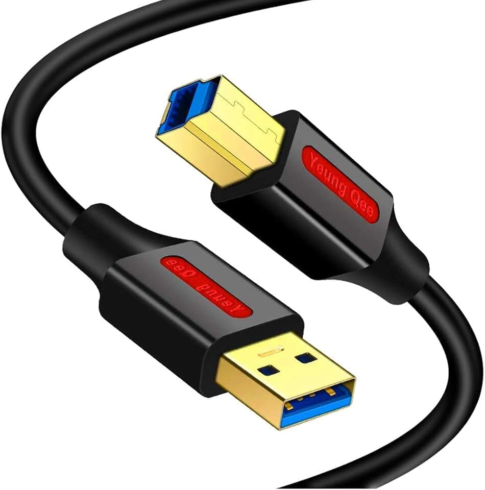 USB 3.0 A-Stecker auf B-Stecker, 6 m, Superspeed USB 3.0 Typ A auf B-Stecker, kompatibel mit Druckern, Dockingstation, externen Festplatten, Scanner, USB-Hub und anderen Geräten (6 m)
